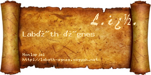 Labáth Ágnes névjegykártya