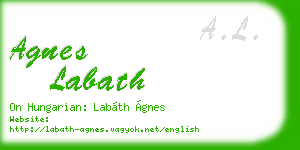 agnes labath business card