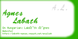 agnes labath business card